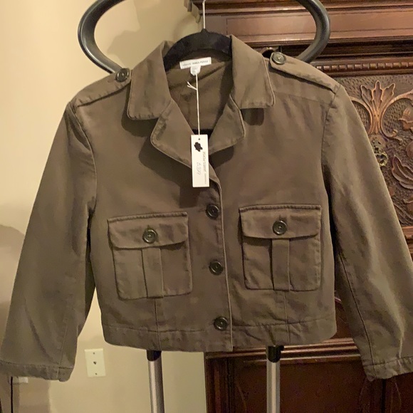 NWT James Perse, crop jacket,  size 3, Army green - Picture 1 of 5